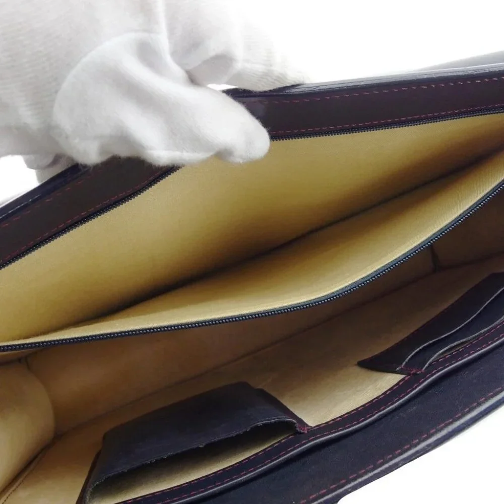 Kitamura Business bag Navy black Women Authentic secondhand